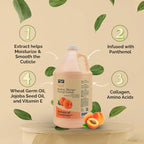 PRO NAIL - Healing Therapy Massage Lotion - Professional Pedicure, Body and Hot Oil Manicure, Infused with Natural Oils, Vitamins, Panthenol and Amino Acids (Peach, 1 Gallon)