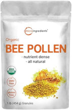 Organic Bee Pollen Granules, 1lb | Pure Fresh Harvest, Natural Superfood, Raw Sweet Flavor | Rich in B Vitamins, Minerals, Protein, & Antioxidants | Keto, Non-GMO