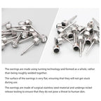 Ear piercing gun kit Reusable professional ear piercing gun kit, 24 surgical grade anti-sensitive piercing earrings, 10 cubic zirconia fashion earrings, 24 alcohol cotton sheets (silver)