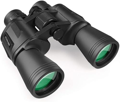 Binoculars for Adults High Powered, Military Compact HD Professional/Daily Waterproof 20x50 Binoculars for Bird Watching Travel Hunting Football Games Stargazing with Carrying Case & Strap