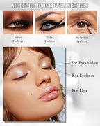 Black Gel Eyeliner for Older Women, Waterproof Smudge-Proof Retractable Eyeliner Pencil, Long Lasting 24H, Matte Cream Eyeliner Waterline with Sharpener, Eye Liner for Mature Women Sensitive Eyes-2Pcs