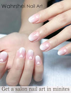 Semi Cured Gel Nail Strips |Gel Polish Nail Wraps | Gel Nail Stickers, UV Light Required-Valentine Style F