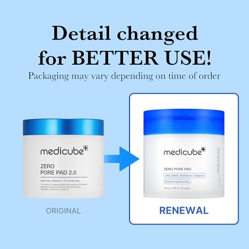 medicube Daily Toner Pads with Exosome 2000 for Pore Care: medicube Zero Pore Pads 2.0 and Zero Exosome Shot 2,000 PPM Spicule Facial Serum
