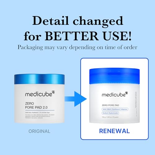 medicube All-in-One Duo for Pore and Skin Texture Care: Zero Pore Pads 2.0 and Zero Pore Blackhead Mud Facial Mask
