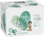 Diapers Size 3, 60 Count - Pampers Pure Protection Disposable Baby Diapers, Hypoallergenic and Unscented Protection, Super Pack (Old Version)