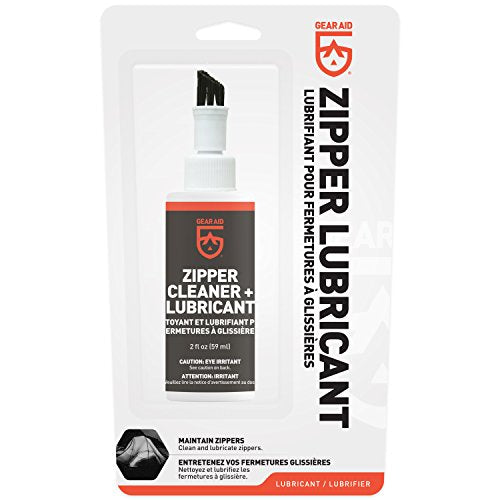GEAR AID Zipper Cleaner and Lubricant for Wetsuits, Tents and Bags, 2 fl oz, 2 Pack