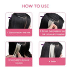 WENNALIFE Tape in Pliers Tape in Extension Tool, Tape in Clamp Tools for Hair Extension Pliers Tape in Hair Extensions Tools Kit Professional Flat Surface Sealing Clamp Tape in Tools for Hair, Black