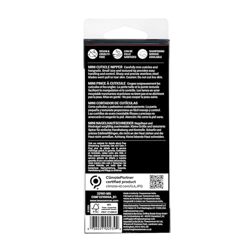 Tweezerman Men's Mini Hangnail Squeeze Snip Nipper, Silver