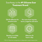 ScarAway Advanced Silicone Scar Sheets, Medical Grade Variety Pack Silicone Strips, Scar Treatment & Prevention for Surgical, Burn, Body, Acne, Hypertrophic & Keloid Scars, 8 Reuseable Sheets