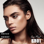 FOCALLURE Shimmer Face Highlighter Makeup Powder, Gel to Powder Glow Finish, Leaving a Lightweight & Healthy Radiance, Long Lasting Luminous Face Body Highlighter Makeup,BR01 cookie Planet