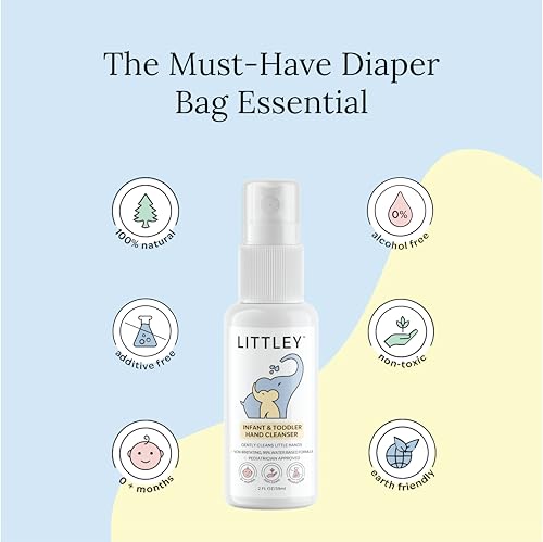 Littley Infant & Toddler Hand Cleanser with Hypochlorous Acid, Gently Cleans Dirt & Germs, Non-Toxic & Alcohol-Free, Safe for Sensitive Skin, 8oz Spray Bottle