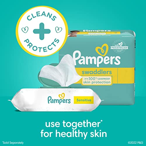 Pampers Baby Wipes Sensitive Perfume Free 1X Pop-Top Pack 56 Count