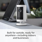 Introducing Ring Outdoor Cam Plus, Plug-In — Wide-Angle 2K Video with Ring Vision, Low-Light Sight for full-color night vision, Mount-anywhere versatility, Black