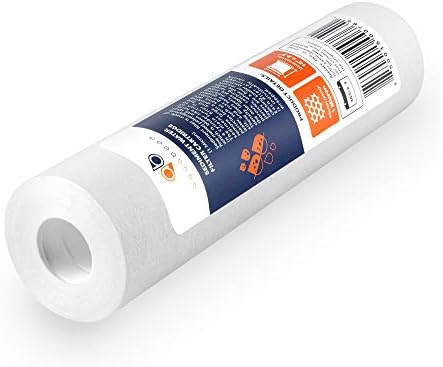 Aquaboon 1 Micron Whole House Sediment Filter 10 x 2.5 for RO & Well Water Filters Replacement Cartridges Compatible with AP110, WHKF-GD05, 6 Pack