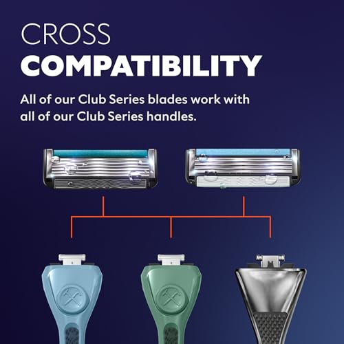 Dollar Shave Club | The Guest Pass Shave Set | 2 Extra Close Refill Cartridges, 1 Handle (Blue), 1 Razor Cover