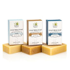 Southern Natural Goat Milk Soap Bar (Unscented Variety 3 Pack - Oatmeal & Honey/Castile/Unscented) For Dry, Sensitive Skin. Face and Body Soap For Men, Women, Kids and Baby. (Each Bar 4-4.5 oz)