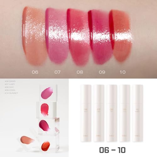 BBIA Glow Lip Tint - Lip Plumping, Volume up Glossy Lip Stain, Naturally Moisturizing, Lightweight, Long-Lasting, Vivid Color, Comfortable Glowy Texture, Non-Sticky, Non-Dry, 3.2g (#05 VIN CHAUD)
