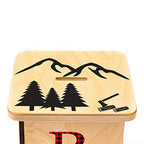 Wooden Piggy Bank for Kids and Adults, Personalized Gift Handmade in USA by BloomOwl, Custom Piggy Bank, Personalized Banks for Kids, Gifts for Baby Boys and Girls (Buffalo Plaid)