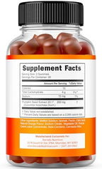 Pumpkin Seed Oil Gummies - 4,000mg Pumpkin Seed Oil For Hair Growth and Bladder Control - Sugar Free Gummy - Delicious Orange Flavor - Non GMO - Gluten Free - Vegan Supplement - (60 Count)