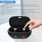 Wokyo Rechargeable 312 Hearing Aid Batteries and 312 Battery Charger Hearing Aid Charger Travel Case for 312 Hearing Aid Amplifiers Battery Charger with 4 Pack 312 Rechargeable Batteries