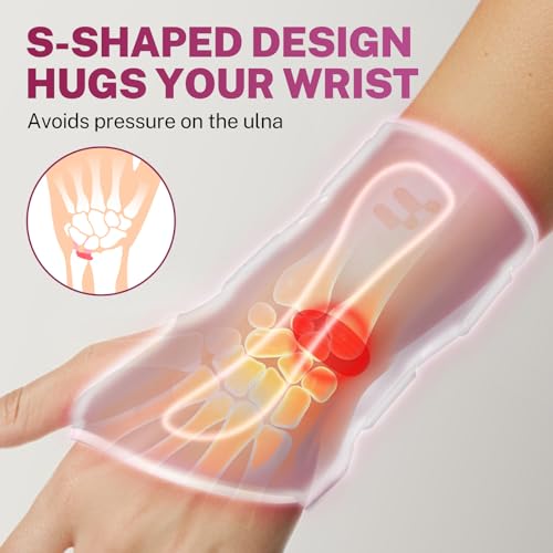 Ultra Thin Carpal Tunnel Wrist Brace, Breathable Yoga Fabric with S-Splints for Pain Relief, Tendonitis, Typing & Sleeping, Injury Recovery (Left Hand, S)