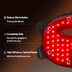 Red Light Mask - 7 Colors Red Light Mask for Face, Facial Skin Care at Home, Cordless, Ergonomic Design and Rechargeable for Home - Black