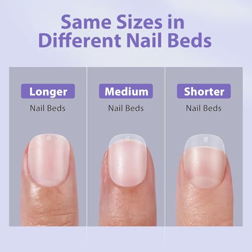 BTArtbox Extra Short Square Nail Tips - Short Squoval Gel Nail Tips, Natural Fake Nails with Tip Primer Cover, Pre-shaped Upgrade Matte Full Cover Nail Tips for Home DIY Nail Salon