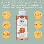 La Tourangelle, Toasted Pumpkin Seed Oil, Great for Cooking, Salad Dressings, Pastas, and Spreads - Health and Beauty Oil, 8.45 fl oz