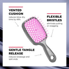 FHI HEAT Unbrush Wet & Dry Vented Detangling Hair Brush, Lavender/Grey