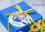 Van Gogh Starry Night Painting Scrunchies Hair Ties with Box & Custom Name Tag