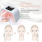 Led-Light-Therapy, Red Light Therapy for Face 7 in 1 Colors LED Facial Skin Care Tool Facial Neck Body Hand Skincare Mask