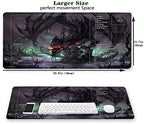 MTG Playmat, Game Play Mat for MTG TCG 24 x 14 inches Trading Card Inked Game Playmats with Storage Bag Smooth Rubber Surface Battle Game