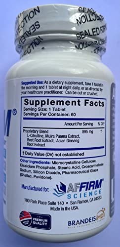 Affirm Science L-Citrulline Dietary Supplement 750mg 60 Tablets | Circulation and Male Performance | Created by Dr. Judson Brandeis
