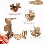 Hair Clips for Women Gifts, 8PCS Large Flower Hair Claw Clips for Women Thick Thin Hair, Big Cute Hair Clips Gifts for Women Girls Styling Neutral 8 Colors, Matte Dasiy Hair Claw Clips