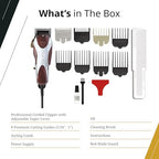 Wahl Professional 5 Star Series Magic Clip Corded Clipper Precision Fade Zero Overlap Adjustable Blades V9000 Motor Chrome