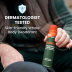 Mando Whole Body Deodorant For Men - Invisible Spray Deodorant - 72 Hour Odor Control - Low Irritation Formula - Aluminum Free, Benzene Free - 3.6 ounce Cans (Pack of 2) - Clover Woods