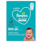 Pampers Baby Wipes Fragrance Free 10X Pop-Top Packs 800 Count