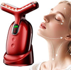 3-in-1 Beauty Massager for Face and Neck, Red-Light-Therapy-for-Face and Neck, Face culpting Wand with 3 Color, at-Home Face Tool for Skin Care