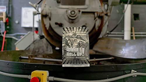 Wake The Hell Up! 12oz Ultra-Caffeinated Peanut Butter Cup Ground Coffee, Low Acid, Medium-Dark Roast