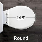 Mayfair Cameron Silver Toilet Seat, Non Slip Heavy Duty Wood, Easy Clean, Round