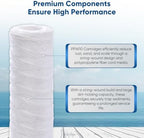 5 Micron 10"x2.5" Whole House String Wound Sediment Filter for Well Water, Replacement Cartridge for Universal 10 inch RO System, WP-5, Aqua-Pure AP110, CFS110, Culligan P5, WFPFC4002, CW-MF, 4Pack