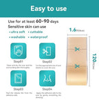 Dimora Medical Grade Silicone Scar Sheets - Ultra Soft Silicone Scar Tape (1.6”x120" Roll), Waterproof Scar Treatment for Surgical Scars, C Section, Tummy Tuck, Keloid Treatment