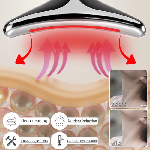 JURP 7-in-1 Red-Light-Therapy-for-Face and Neck, Face Neck Massager for Daily Skin Care Routine, Skin Care Tool