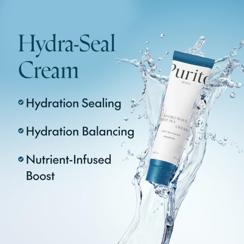 PURITO Deep Sea Cream, Hydration, Lightweight, for All Skin Types, Daily Face Moisturizer, Vegan & Cruelty-Free, Korean Skin Care, 50ml 1.69fl.oz