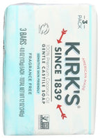 Kirks Soap Bar 3pk Frag Free