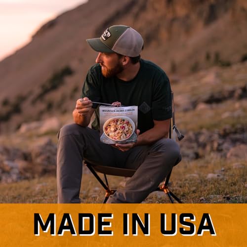 Peak Refuel Mountain Berry Cobbler | Real Ingredients | Ready in Minutes | Just Add Water | Premium Freeze Dried Backpacking & Camping Food | 2 Servings | Ideal MRE Survival Meal or Dessert