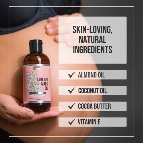 Premium Self Care Bundle - Magnesium Lotion & Stretch Mark Oil - 2 Item Combo for Maximum Moisture Retention & Soft Skin