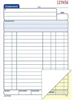 Adams All-Purpose Statement Book, 2-Part with Carbon, 5.56 x 8.44 Inches, White/Canary, 50 Sets per Book (25812)