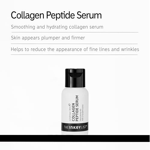 The INKEY List Collagen Peptide Serum, Face Serum to Help Reduce Appearance of Fine Lines and Wrinkles for Firmer-Looking Skin, For All Skin Types, 1.01 fl oz