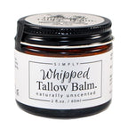 Handmade Whipped Tallow Balm, 100% Grass-fed Beef Tallow for Skin, Organic Jojoba Oil, All-Natural Tallow Face Moisturizer, Relief for Dry Skin, Eczema, Baby, All Skin Types - 2 oz (Simply Unscented)